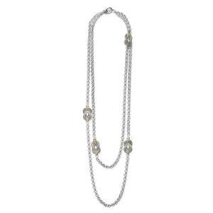 LAGOS Newport Four Station Two-Tone Knot Necklace